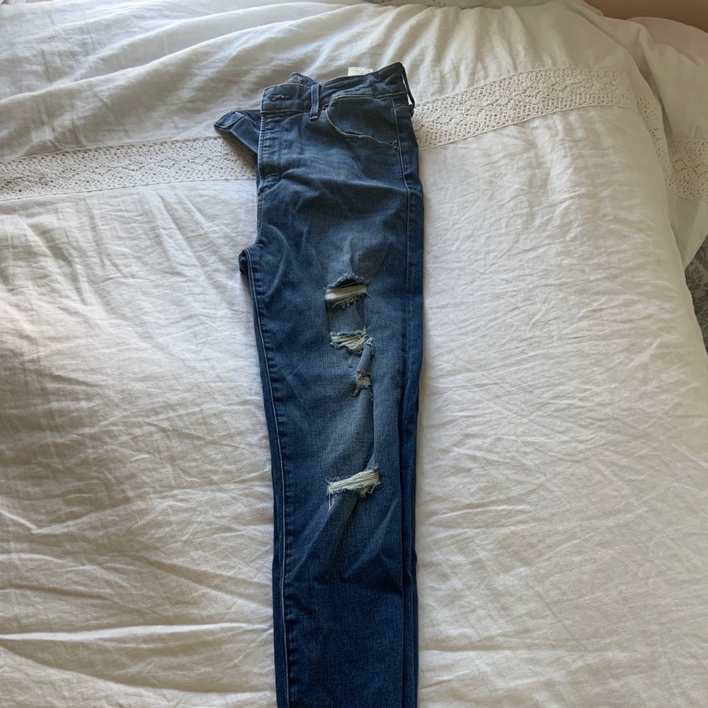 Dark ripped jeans